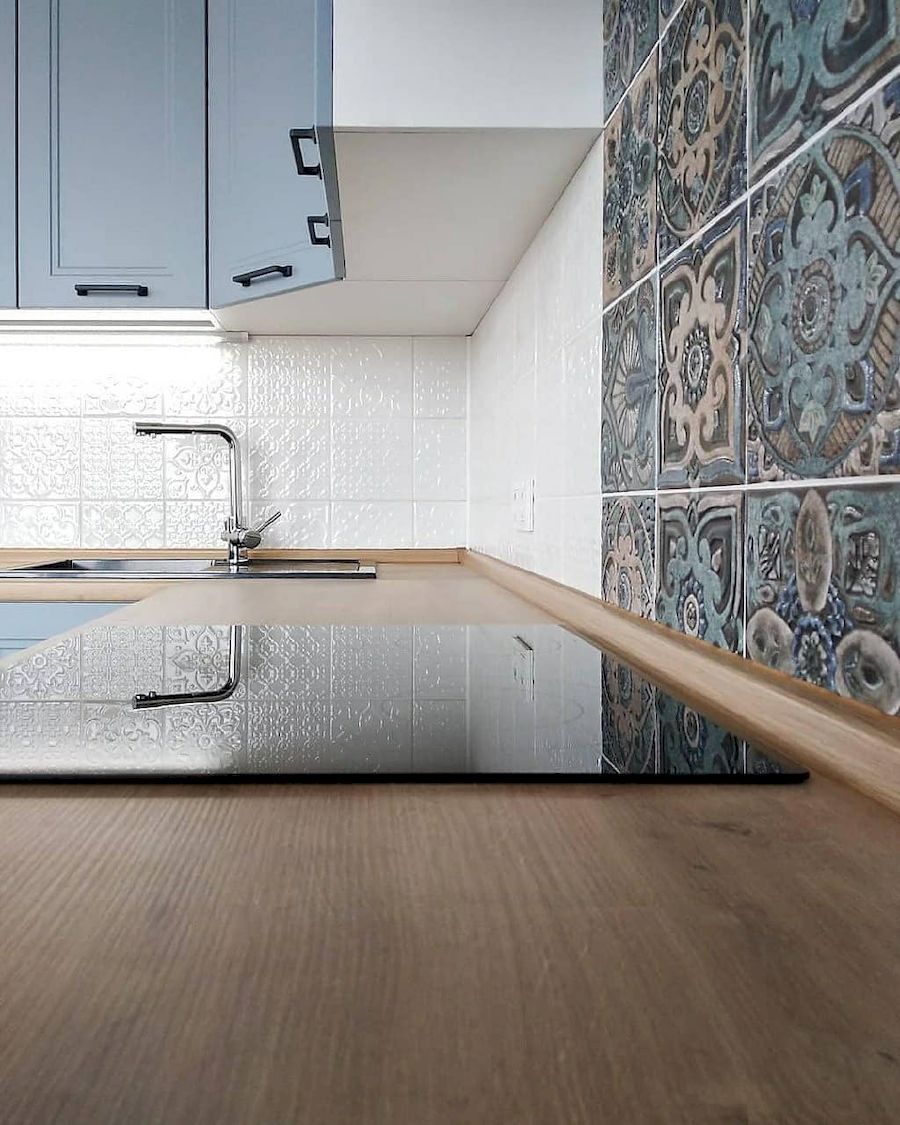 Высокие кухни под потолок-Кухня МДФ в эмали «Модель 640»-фото8