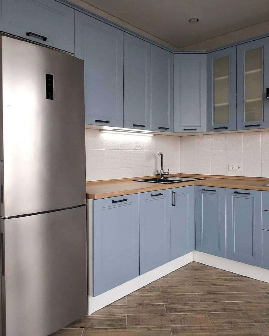 Высокие кухни под потолок-Кухня МДФ в эмали «Модель 640»-фото2