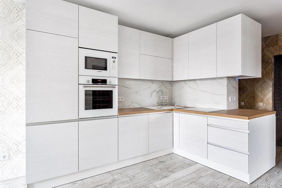 Белый кухонный гарнитур-Кухня из ЛДСП «Модель 583»-фото1