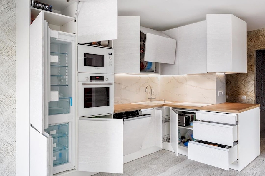 Белый кухонный гарнитур-Кухня из ЛДСП «Модель 583»-фото3