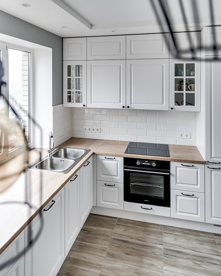Белый кухонный гарнитур-Угловая белая кухня «Модель 769»-фото3
