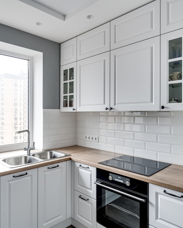 Белый кухонный гарнитур-Угловая белая кухня «Модель 769»-фото5