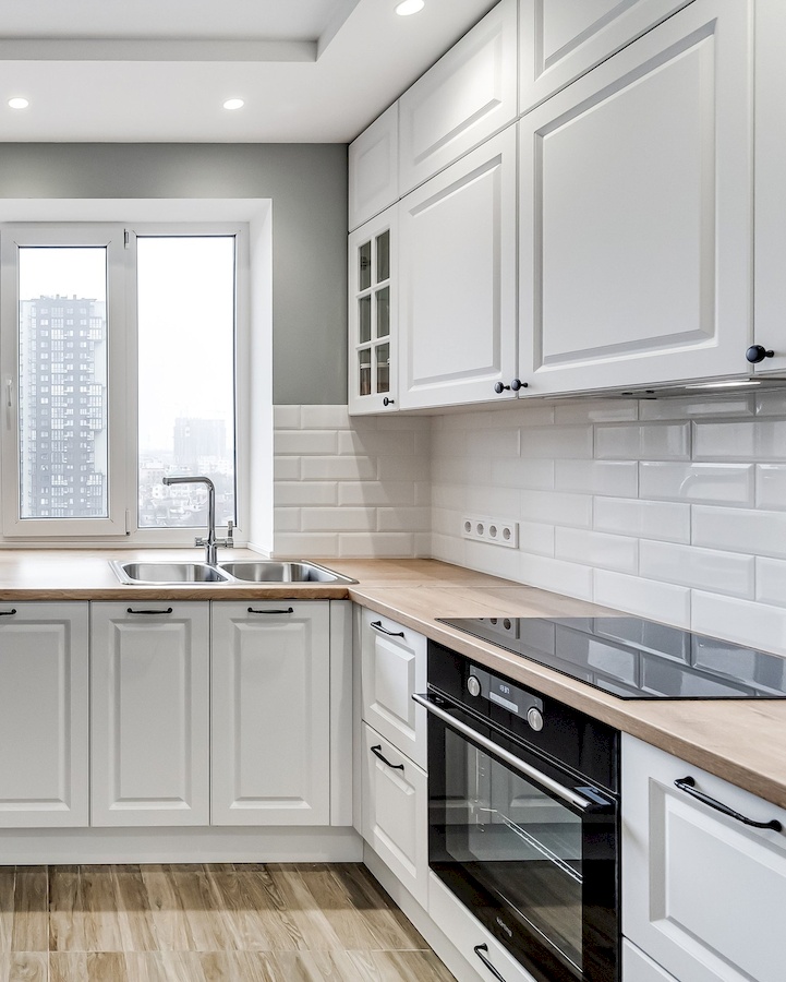 Белый кухонный гарнитур-Угловая белая кухня «Модель 769»-фото4