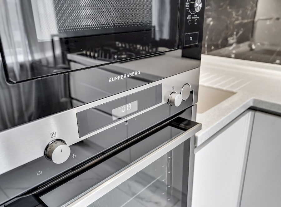 Белый кухонный гарнитур-Угловая кухня глянец «Модель 770»-фото5