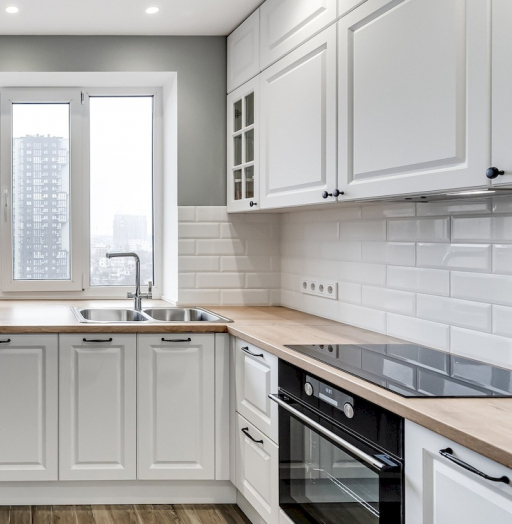 Белый кухонный гарнитур-Угловая белая кухня «Модель 769»-фото6