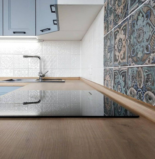 Высокие кухни под потолок-Кухня МДФ в эмали «Модель 640»-фото9